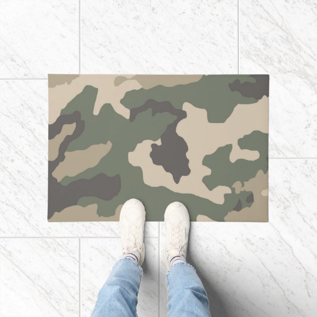 Paillasson Motif Camo Vert (Intérieur)