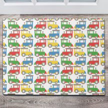 Motif coloré des petits trains