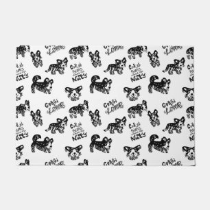 Paillasson Motif Cute Corgi