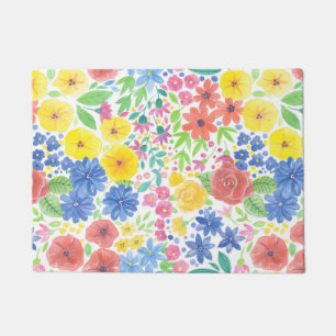 Paillasson Motif d'aquarelle florale