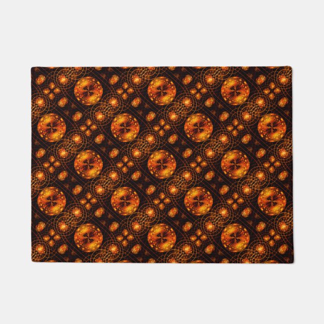 Paillasson Motif d'art abstrait élégant boho moderne or #507 (Devant)