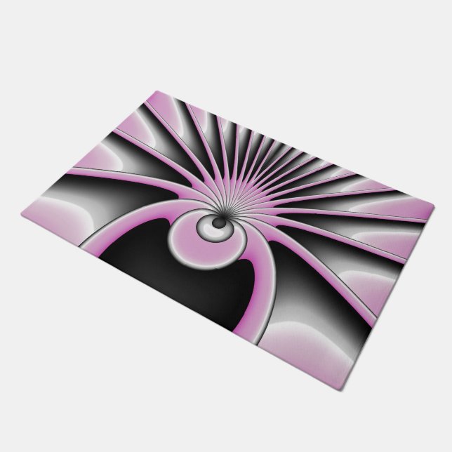 Paillasson Motif d'art fractal Abstrait moderne (Incliné)