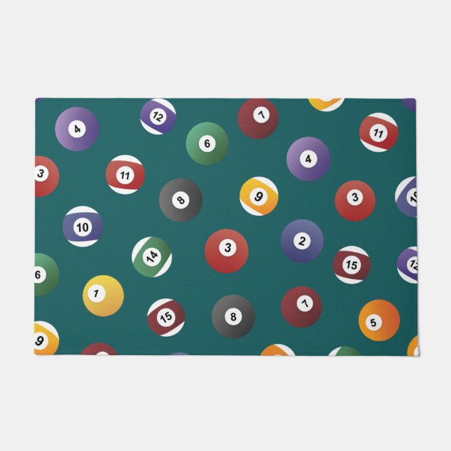 Paillasson Motif de balle de snooker, Cadeaux de joueur de bi (Devant)