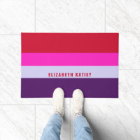Motif de bandes rouge, rose et violet
