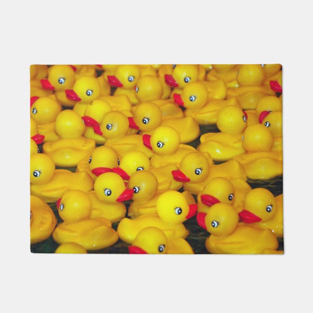 Paillasson Motif de canards en caoutchouc jaune mou (Devant)