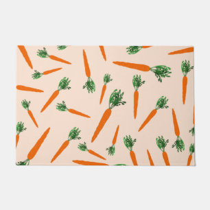 Paillasson Motif de carottes orange