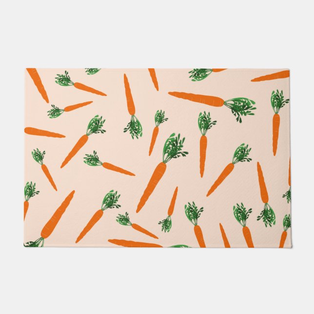 Paillasson Motif de carottes orange (Devant)