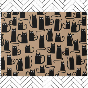 Paillasson Motif de chat noir
