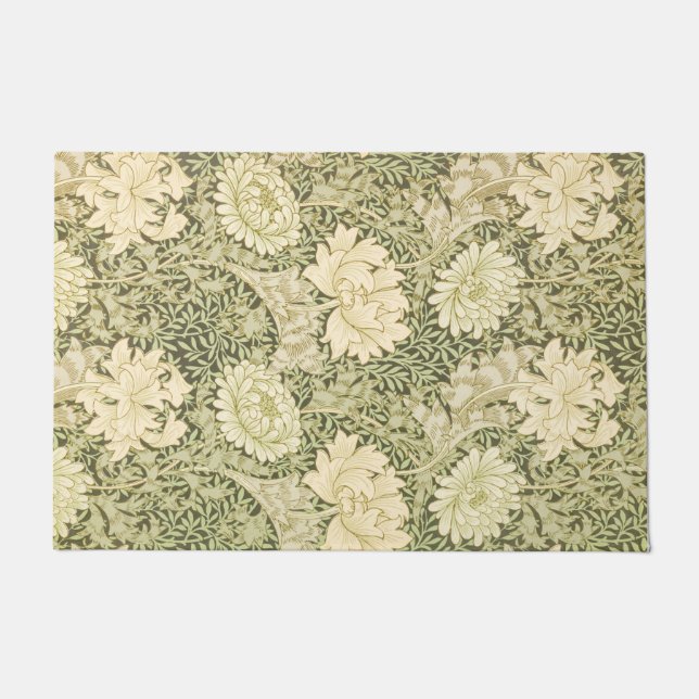 Paillasson Motif de Chrysanthemum (par William Morris) (Devant)