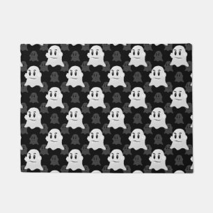 Paillasson Motif de design d'impression noir blanc Ghost