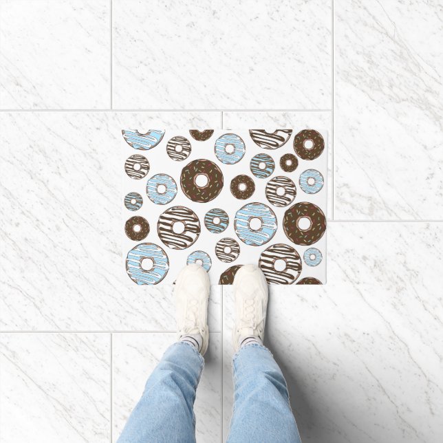 Paillasson Motif De Donuts, Donuts Bleus, Donuts Brown (Intérieur)