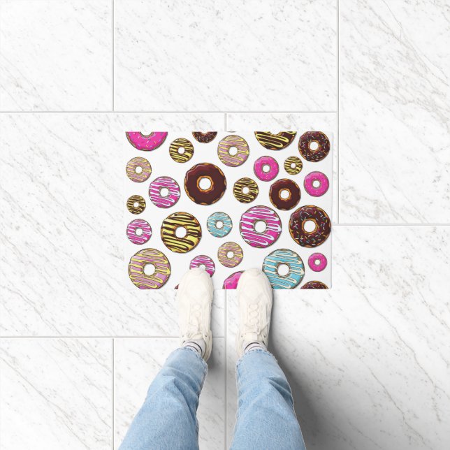Paillasson Motif De Donuts, Donuts Colorés, Saupoudrages (Intérieur)