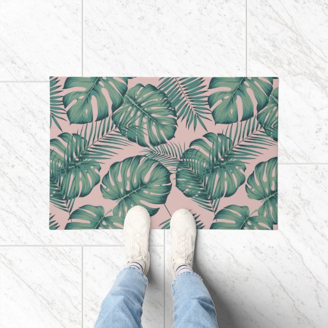 Paillasson Motif de feuille tropicale (Intérieur)