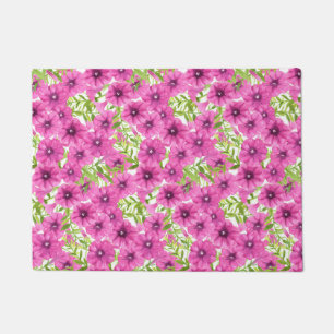 Paillasson Motif de fleurs pétunia rose