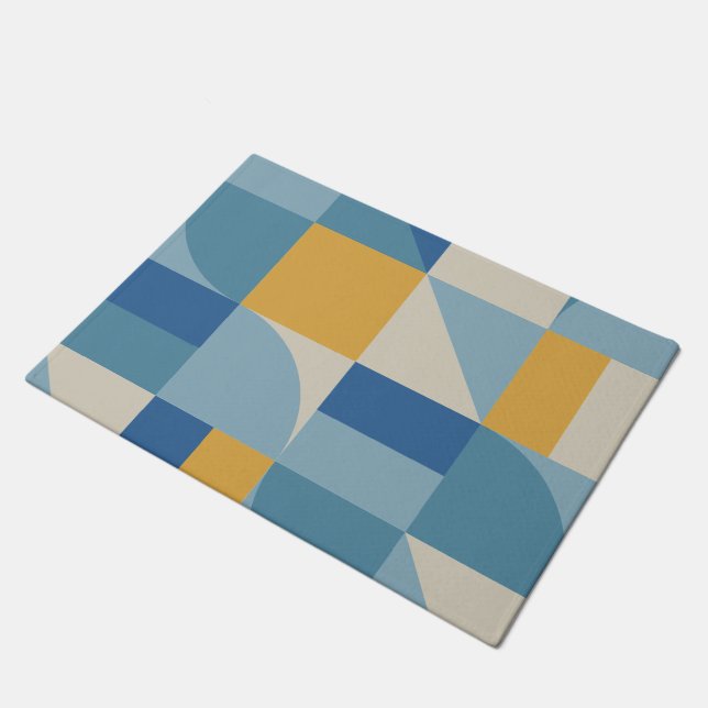 Paillasson Motif de formes abstraites de géométrie moyenne (Incliné)