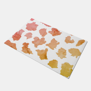 Paillasson Motif de la peau de vache aquarelle