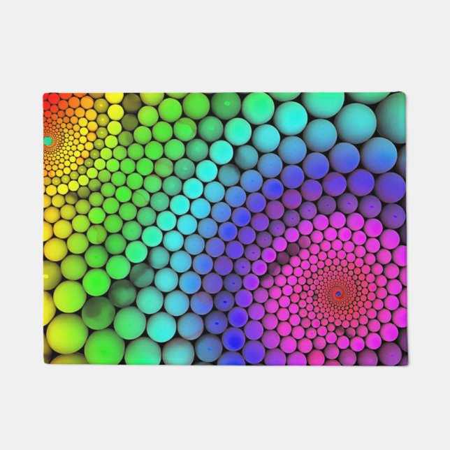 Paillasson Motif de la sphère moderne arc-en-ciel (Devant)