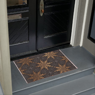 Paillasson Motif de luxe de mandala d'or de monogramme