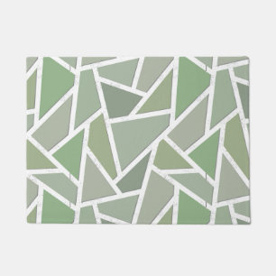 Paillasson Motif de mosaïque vert olive