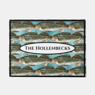 Paillasson Motif de poissons de Pike de brochets vairons