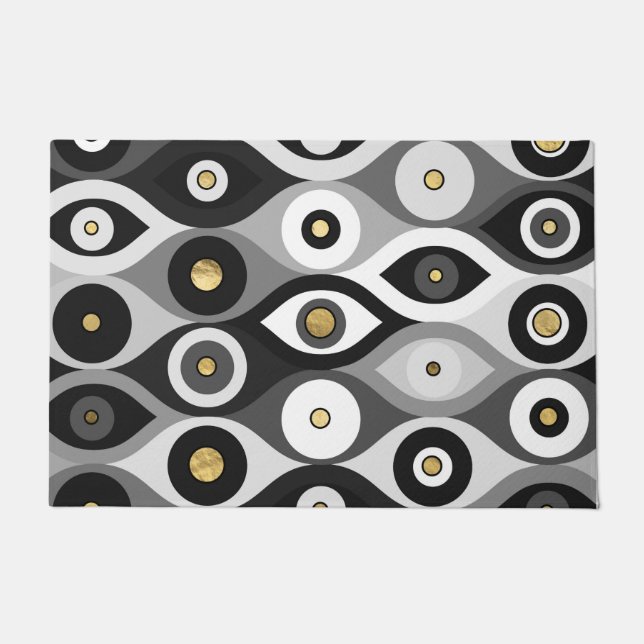 Paillasson motif de protection contre les yeux du mal en nuan (Devant)