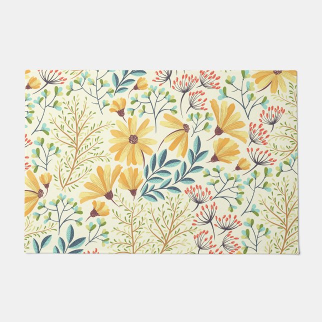 Paillasson Motif de surface florale - Papier peint Abstrait é (Devant)