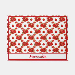 Paillasson Motif de verger de fruits rouges grenade rétro