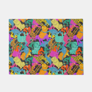 Paillasson Motif des silhouettes d'animaux rétro