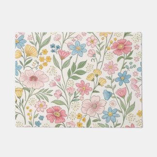 Paillasson Motif d'été floral fleur sauvage