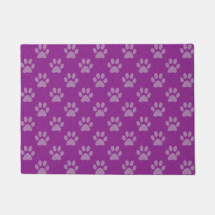 Paillasson motif empreinte de patte pourpre