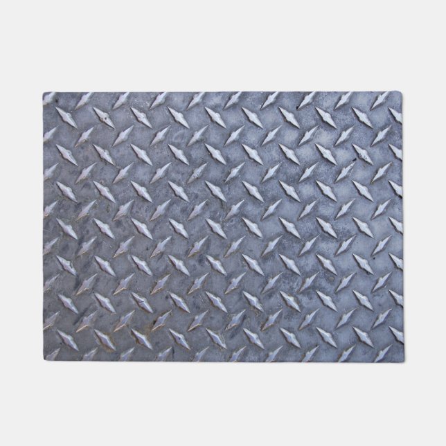 Paillasson Motif en acier de plat de diamant (Devant)