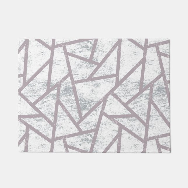 Paillasson Motif en mosaïque gris pâle (Devant)