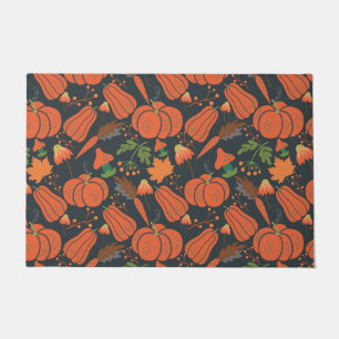 Paillasson Motif et carottes citrouille rouge sans soudure