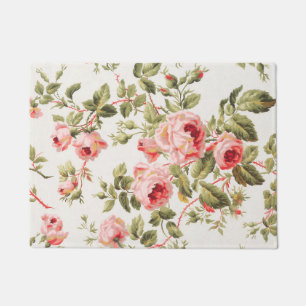 Paillasson Motif floral de roses roses vintage