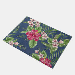 Paillasson Motif floral tropical d'Hawaï de couleurs