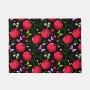 Paillasson Motif joli papillon Cerise, Fruit Kawaii brillant