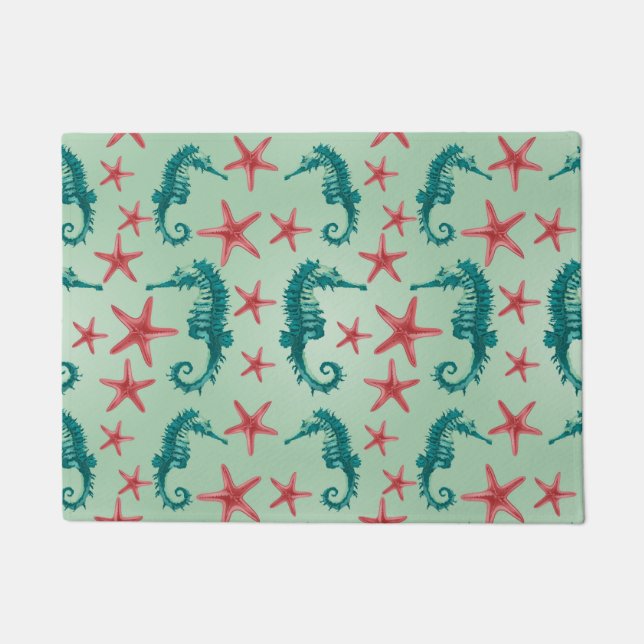 Paillasson Motif maritime Turquoise 2 (Devant)