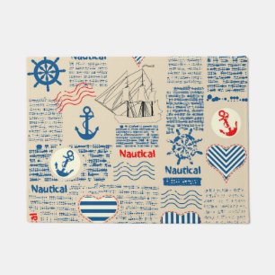 Paillasson Motif nautique de journal