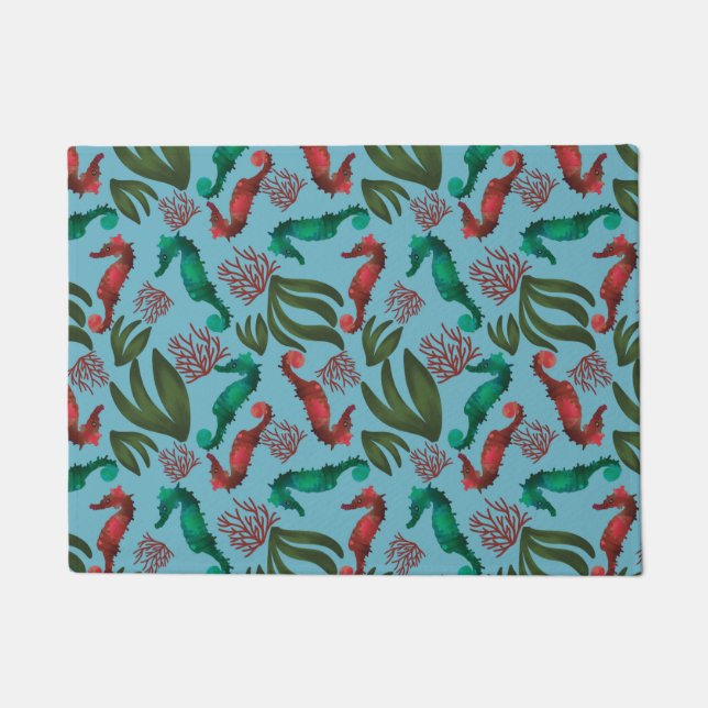 Paillasson Motif nautique de Seahorse (Devant)