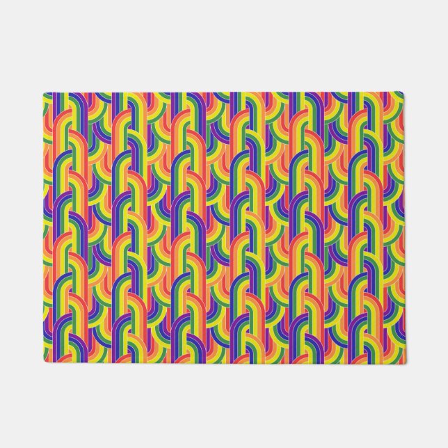 Paillasson Motif Rainbow moderne (Devant)