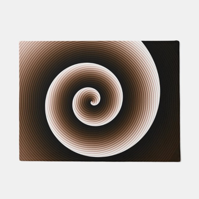 Paillasson Motif spiral Brown de rouille cool (Devant)
