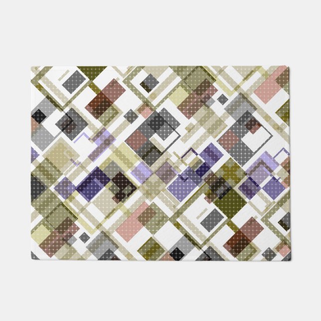 Paillasson Motif vert pâle en tartan sans à damiers (Devant)