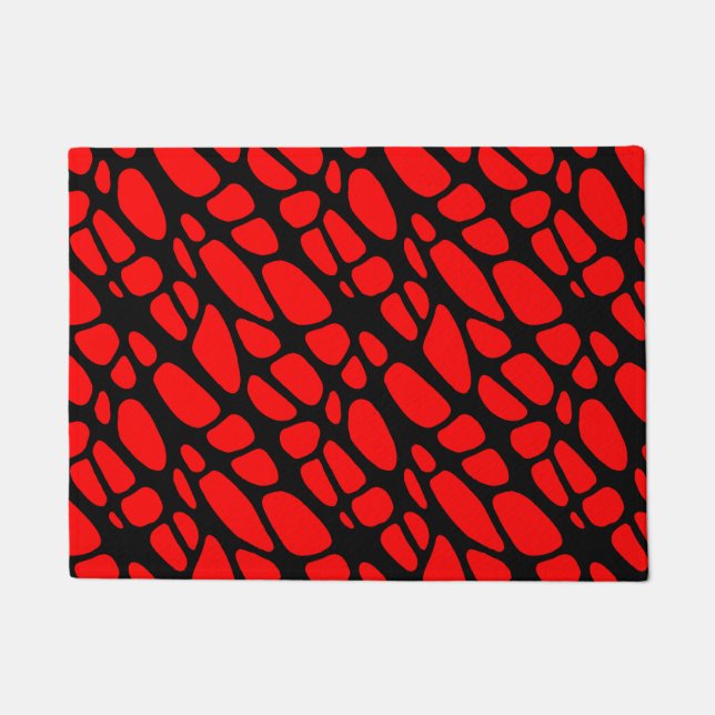 Paillasson Motif Web gothique rouge et noir (Devant)