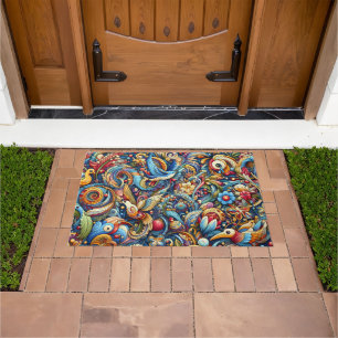 Paillasson Motifs Naturels Abstraits