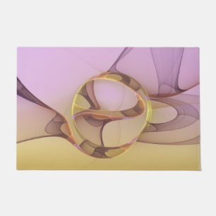 Paillasson Motions Abstraites Art moderne rose or fractal