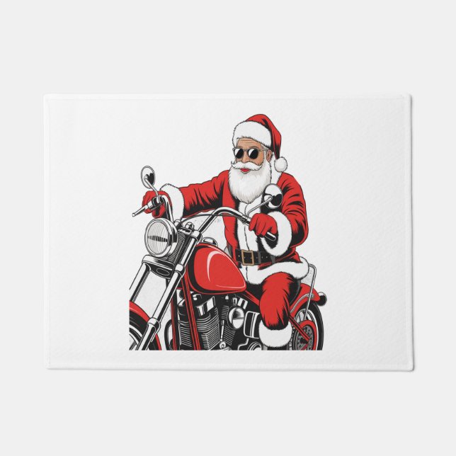 Paillasson Moto à cheval père Noël (Devant)