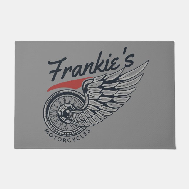 Paillasson Motos personnalisées Flying Tire Biker Shop (Devant)