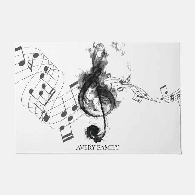 Paillasson Music Note Luxe Personnalisé (Devant)