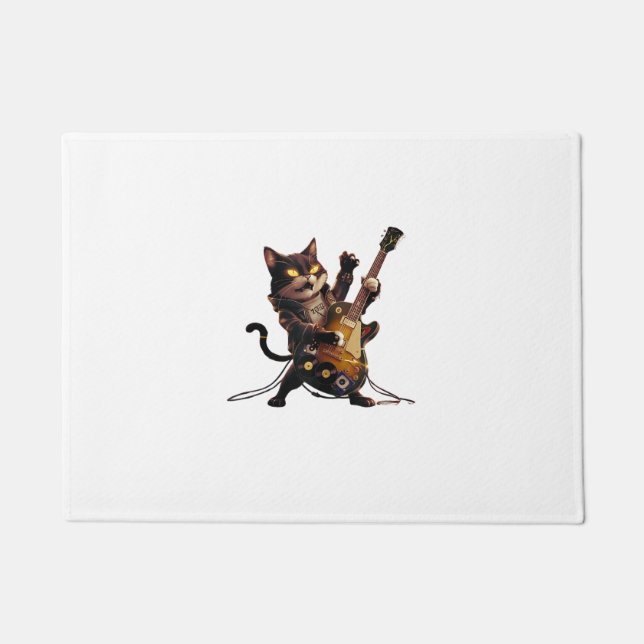 Paillasson Musique rétro Louvent Métal Lourd Guitare électriq (Devant)