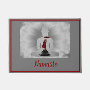Paillasson Namaste Buddha Méditation Moine Bienvenue spiritu